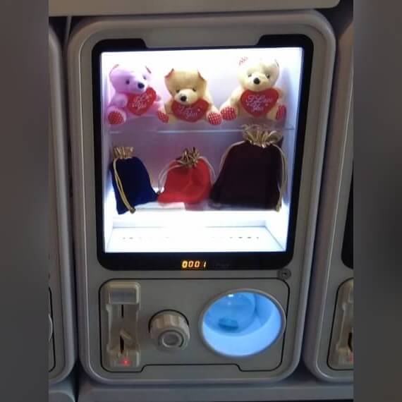 GashaGold gashapon machine with a built-in video screen
