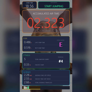 Jump rope arcade game screen showing a score