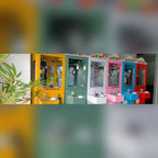 Mini claw machines in several colours