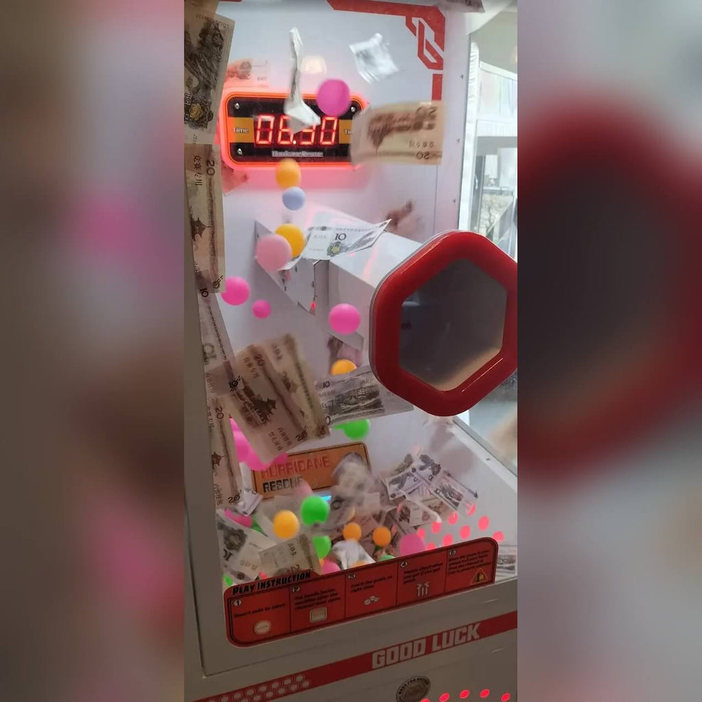 Money grabber machine at an event