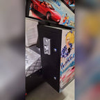 Rear view of the racing simulator console