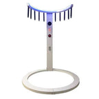White MadeForArcade Reaction Ring with ten sticks hanging from the ring, on a white background