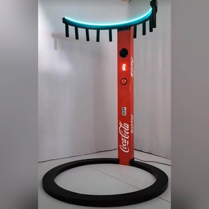 Red Coca-Cola branded Reaction Ring column