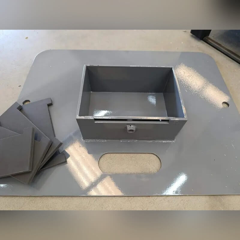 Steel base plate parts for the heavy-duty Reaction Ring, unassembled