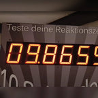 Close-up of the digital timer on the Stop the Clock game