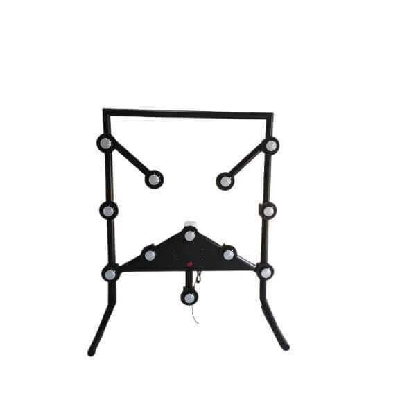 Black MadeForArcade Strike-a-Light batak machine with 12 targets, on a white background