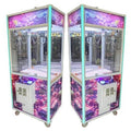 Two MadeForArcade themed claw machines with colourful artwork