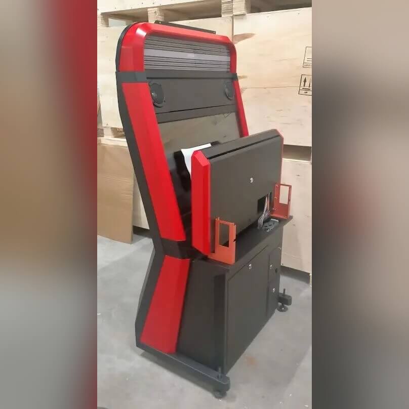 Vewlix arcade cabinet with red side panels