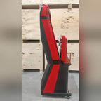 Red Vewlix arcade cabinet from the side