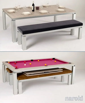 Naroki UK slate dining pool table in Ash finish