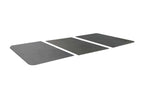 Stone-effect protective cover fitted over the Cornilleau Hyphen Outdoor 7ft pool table