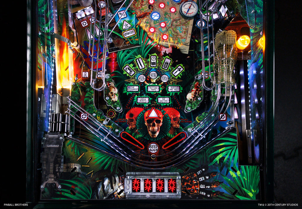 Predator Pinball Machine by Pinball Brothers - lower playfield and three flippers