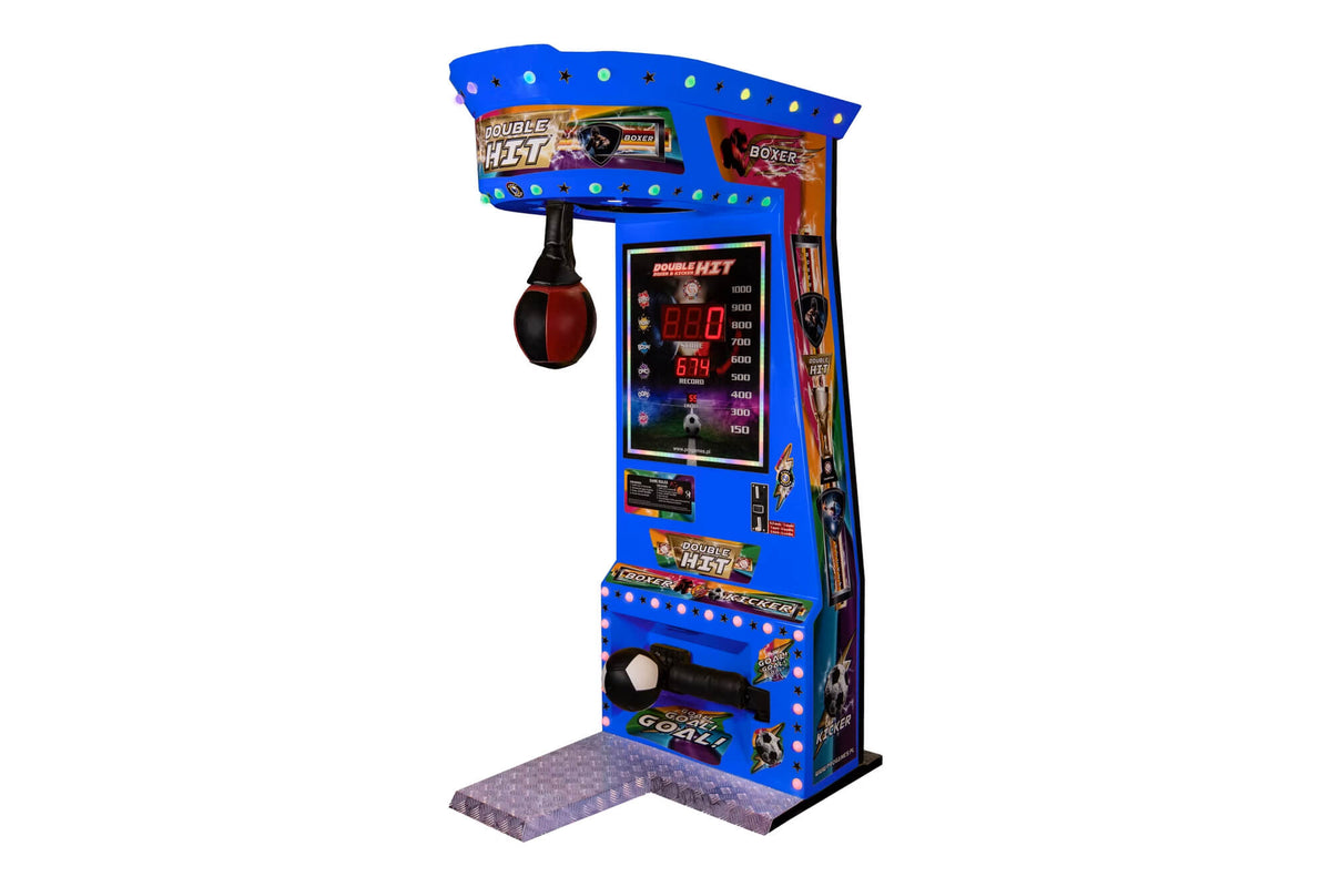 Pro Games Double Hit kickboxing machine in blue