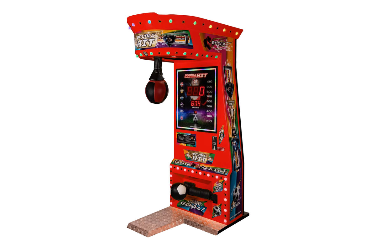 Pro Games Double Hit kickboxing machine in red
