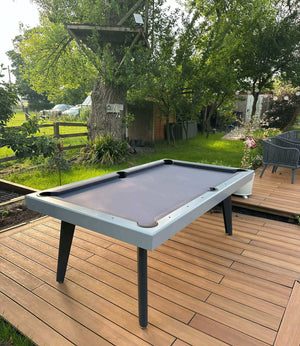 Pureline California weatherproof outdoor pool table with grey finish