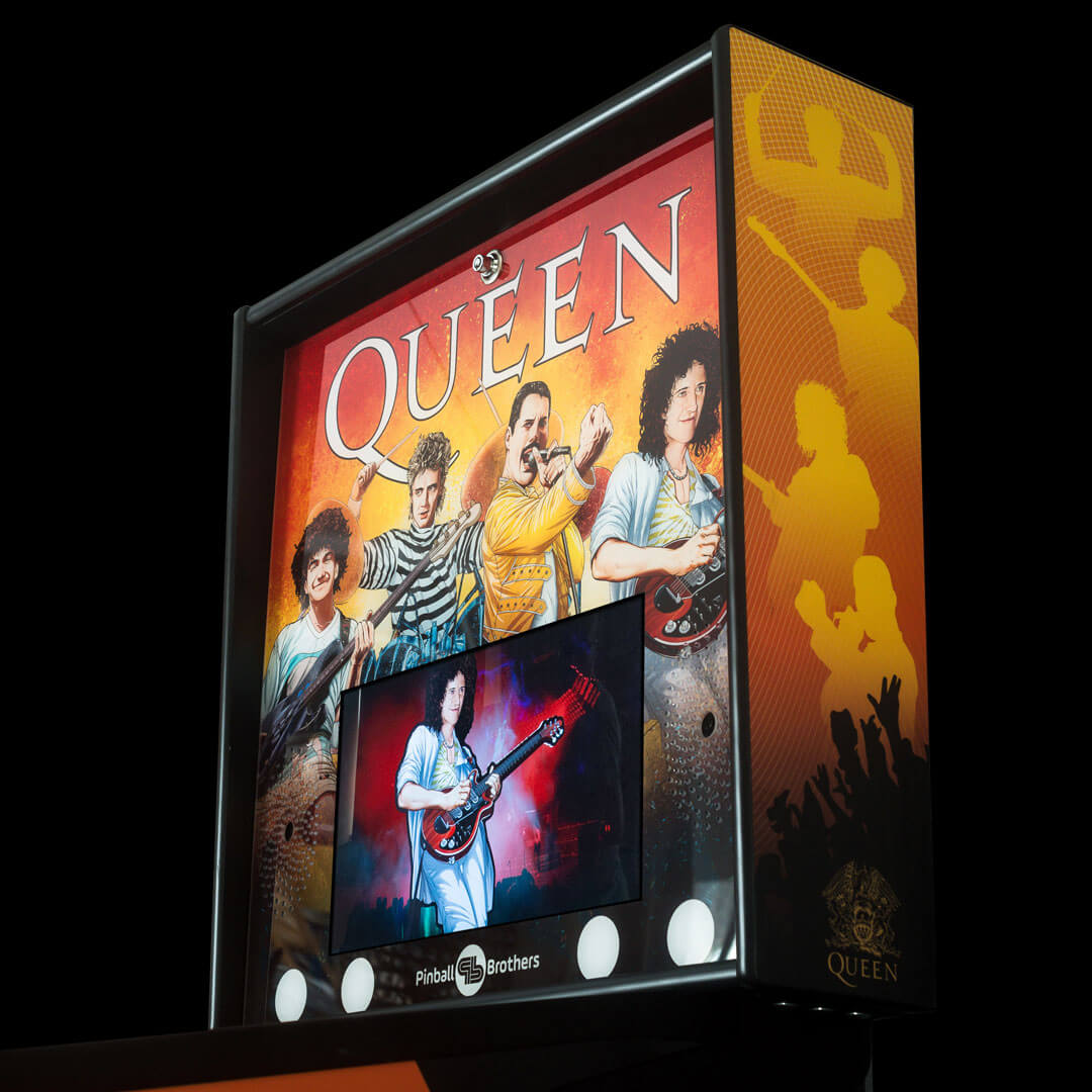 Queen Champions Edition Pinball Machine backbox artwork