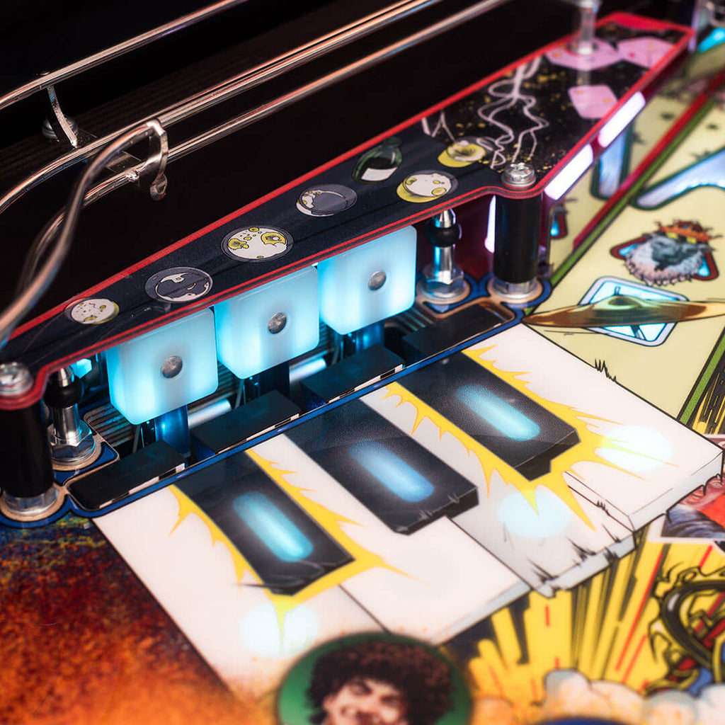 Queen Pinball Machine piano keys playfield feature