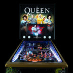 Queen Rhapsody Limited Edition Pinball Machine front view with gold trim