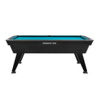 Side view of the Rasson Apollo II pool table with Rasson Apollo branding on the cabinet