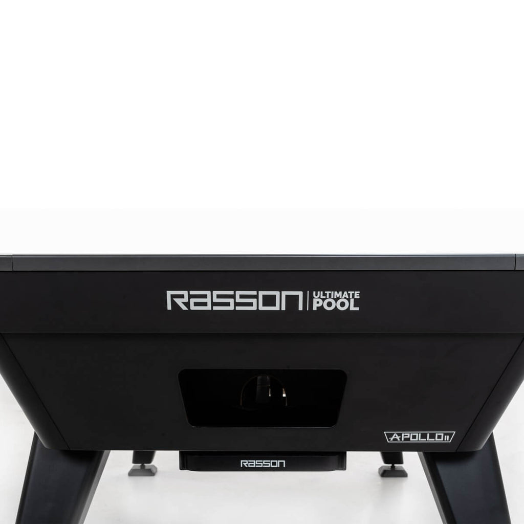 End of the Rasson Apollo II cabinet showing the ball return opening