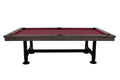 Rasson Bedford pool table in Silver Mist finish with red cloth playing surface