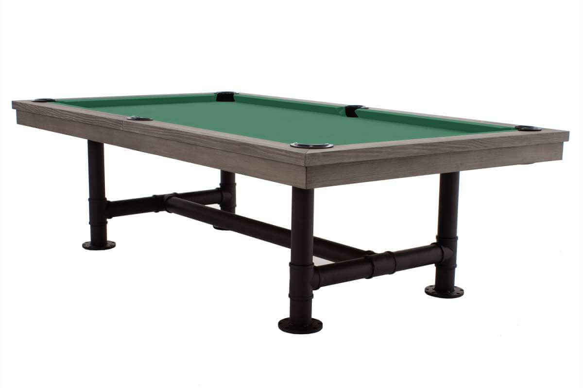 Rasson Bedford pool table in Silver Mist finish, full table view