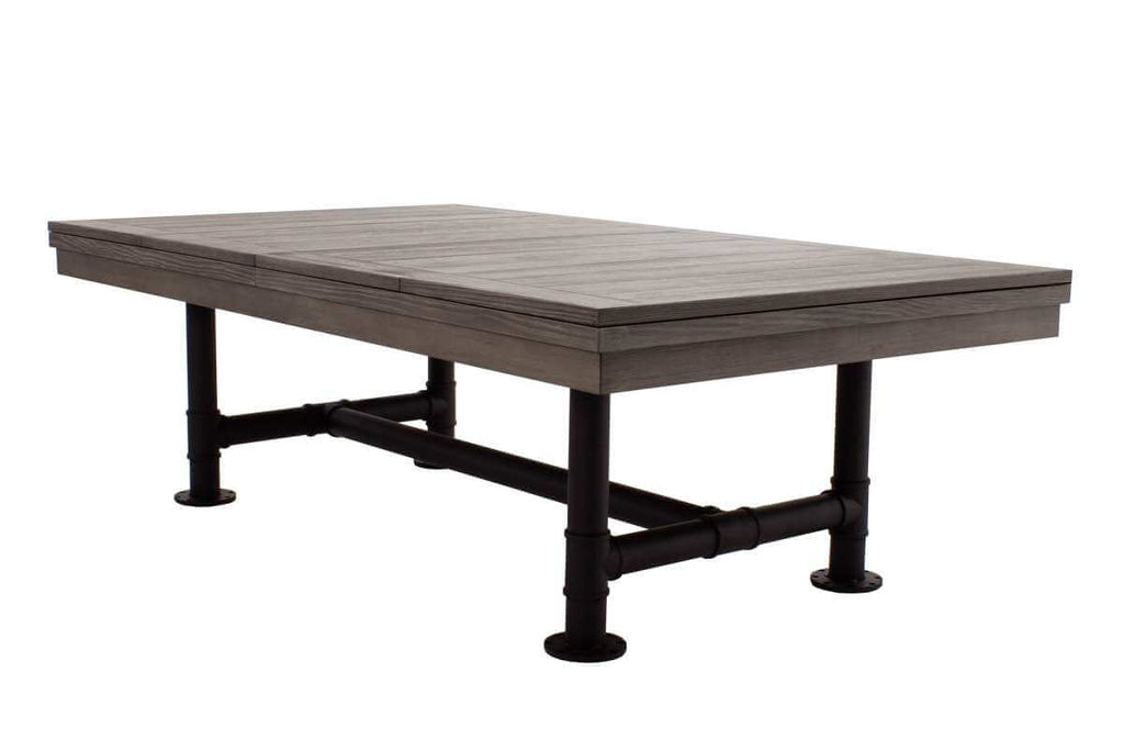 Rasson Bedford pool table with cover plate fitted, used as a dining and entertaining surface