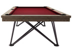 Front view of the Rasson Dauphine 8ft pool table in grey-stained oak