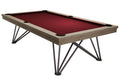 Rasson Dauphine 8ft American slate bed pool table in grey-stained oak with burgundy cloth