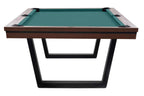 Rasson Madrid American Dining Pool Table in walnut finish, alternate angle view