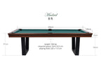 Rasson Madrid American Dining Pool Table shown in the 8ft size, walnut finish