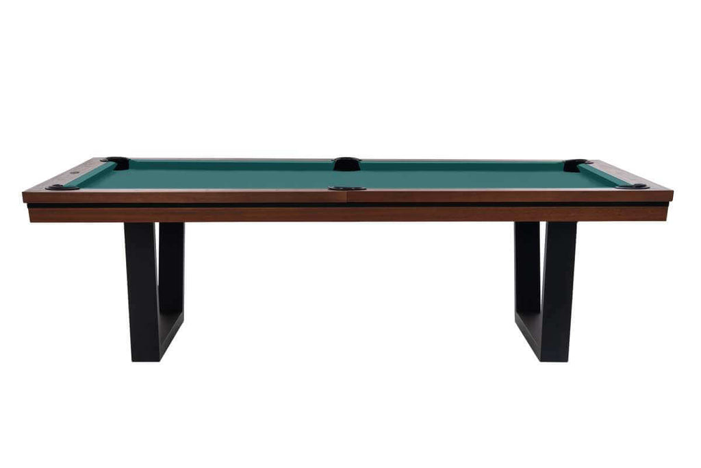 Rasson Madrid American Dining Pool Table in walnut finish with green cloth