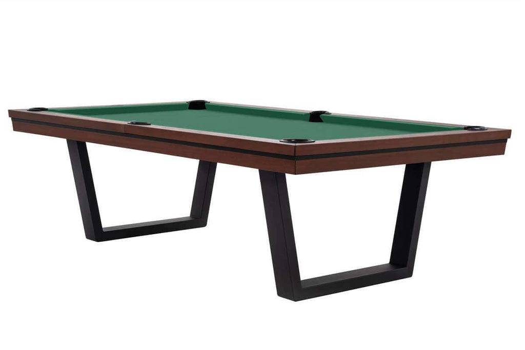 Rasson Madrid American Dining Pool Table in walnut finish, full table view