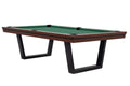 Rasson Madrid American Dining Pool Table in walnut finish, full table view