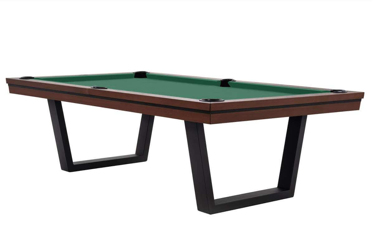 Rasson Madrid American Dining Pool Table in walnut finish, full table view