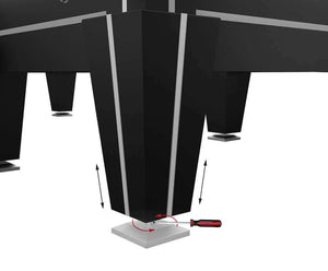 Leg detail on the Rasson Magnum II 12ft snooker table