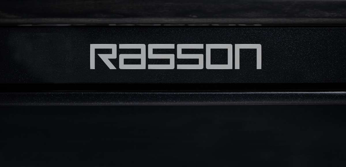 Rasson branding printed on the cushion rail of the Magnum II 12ft snooker table