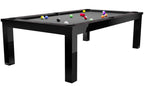 Rasson Penelope II 7ft Shining Black dining pool table, close-up view