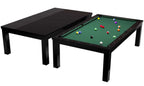 Rasson Penelope II American dining pool table in Shining Black finish, 7ft, front view