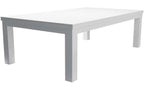 Rasson Penelope II Shining White dining pool table with the dining top cover fitted