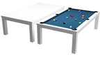 Rasson Penelope II 8ft Shining White dining pool table, full table view