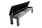 Rasson Penelope II Silver Mist dining pool table, interior view of the storage bench