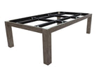 Rasson Penelope II Silver Mist dining pool table, construction detail showing slate bed and cabinet