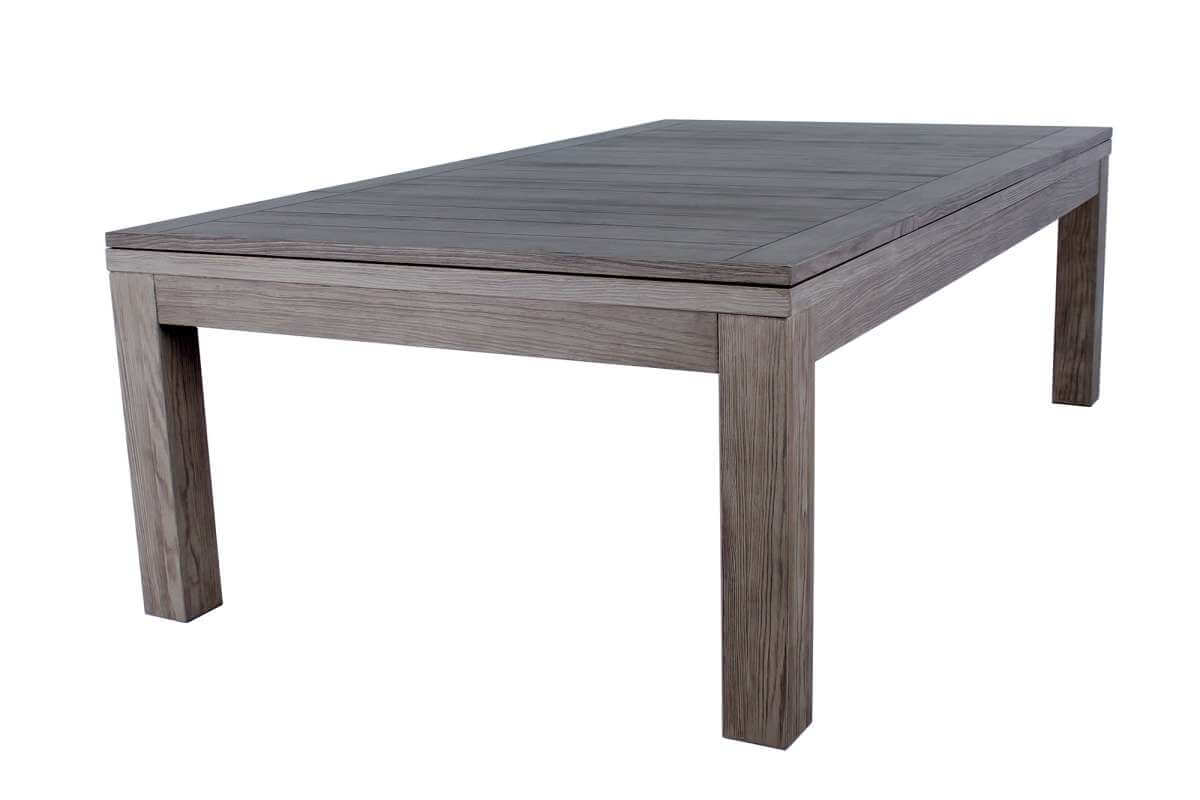 Rasson Penelope II Silver Mist dining pool table with the dining top fitted