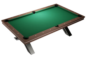 Overhead view of the Rasson Pierce 8ft pool table playing surface