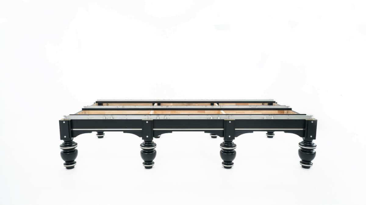 Underside support structure of the Rasson Strong II 12ft snooker table