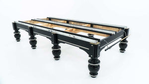 Frame and beam construction of the Rasson Strong II 12ft snooker table