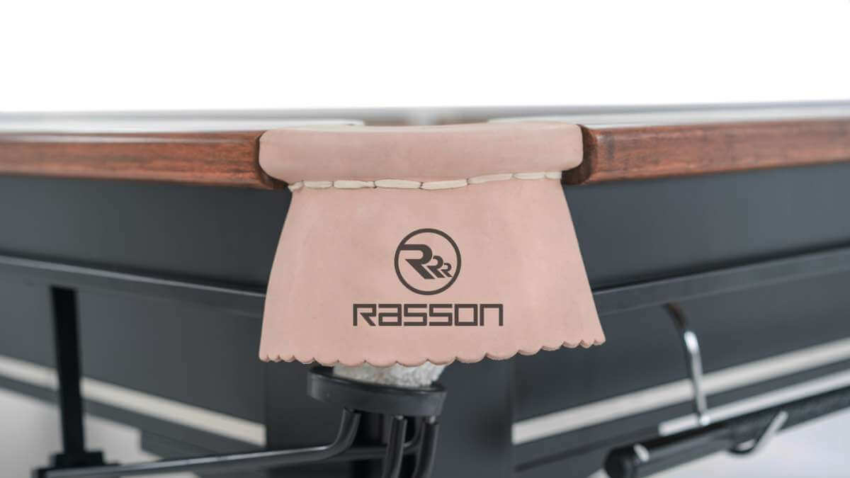 Corner pocket detail on the Rasson Strong II 12ft snooker table