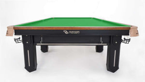 Rasson Sword II 12ft snooker table viewed from the back