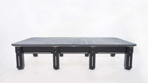 Five-piece slate bed of the Rasson Sword II 12ft snooker table